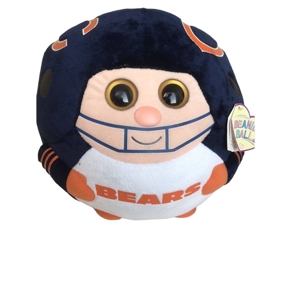 Chicago Bears Footgall 13" TY BEANIE BALLZ NFL CHICAGO BEARS NWT